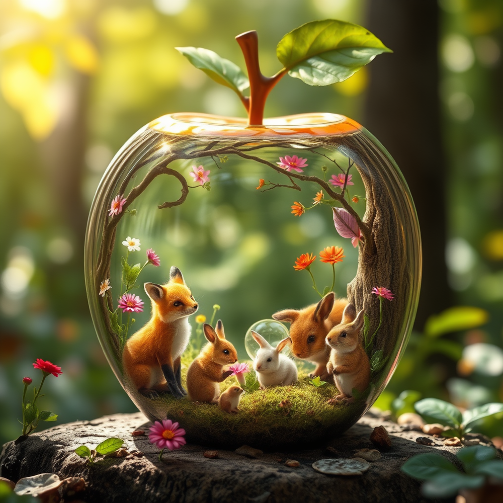 a glass apple in the forest website