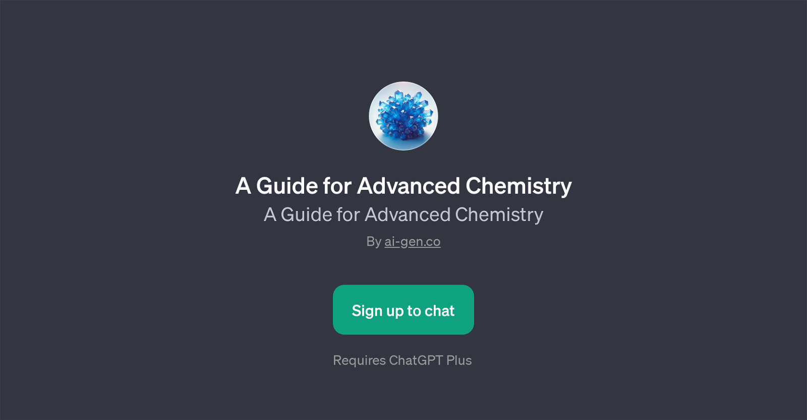 A Guide for Advanced Chemistry website