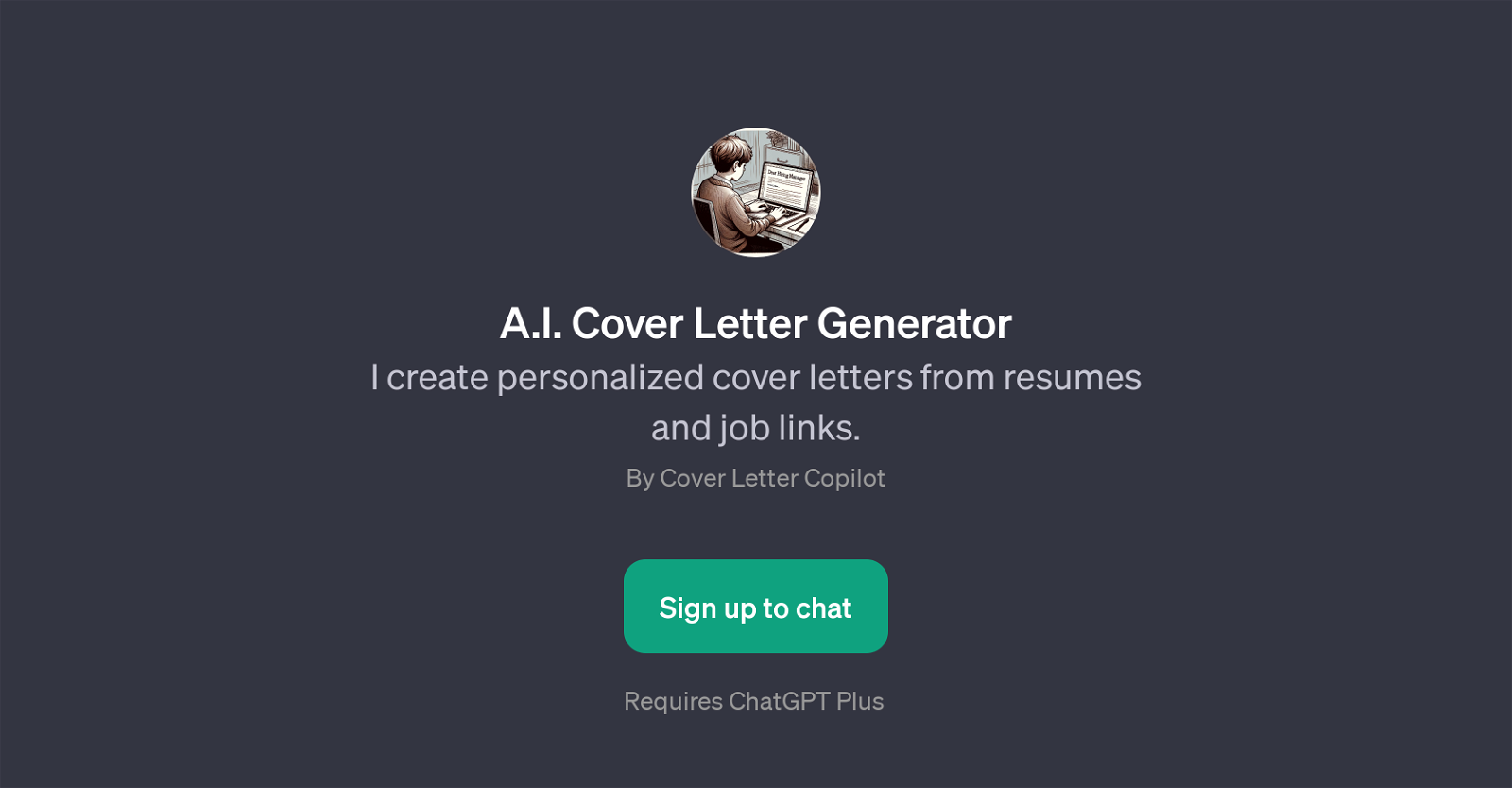 A.I. Cover Letter Generator website
