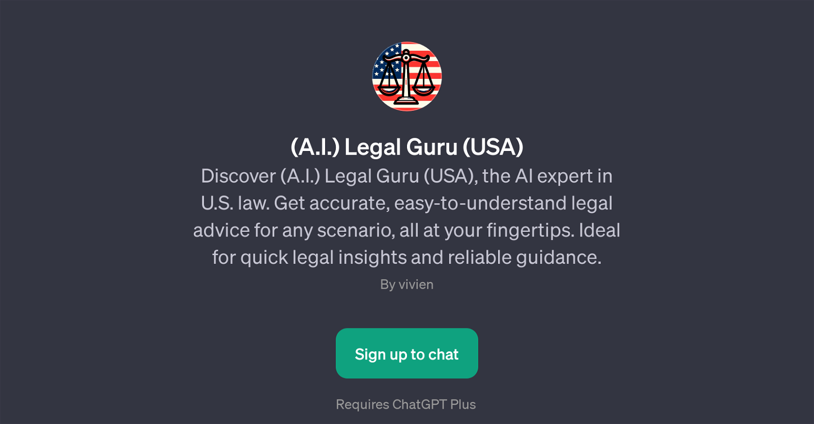 (A.I.) Legal Guru (USA) website