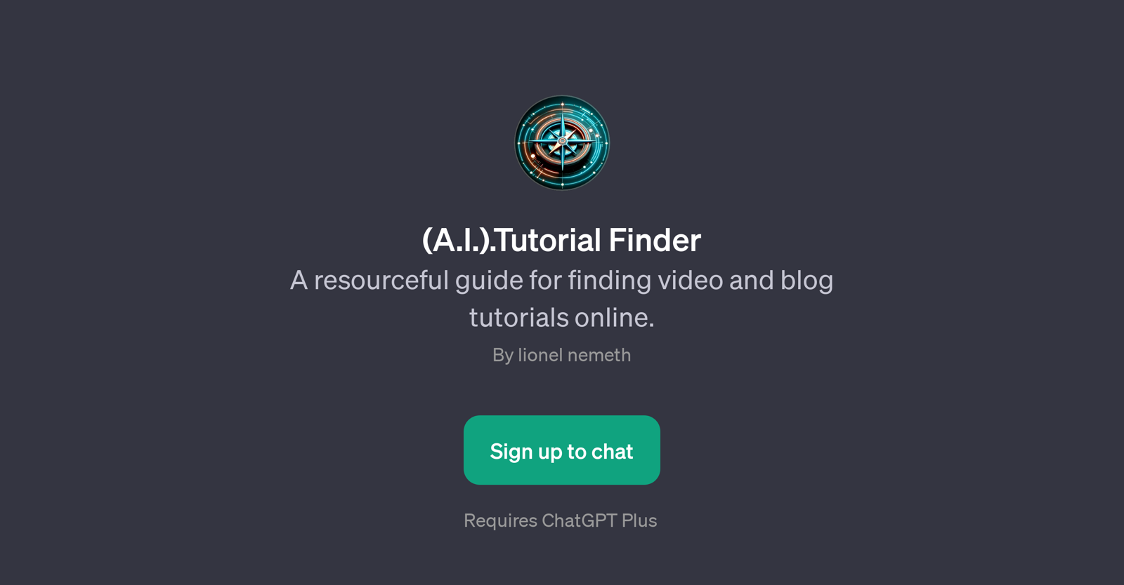 A.I. Tutorial Finder website