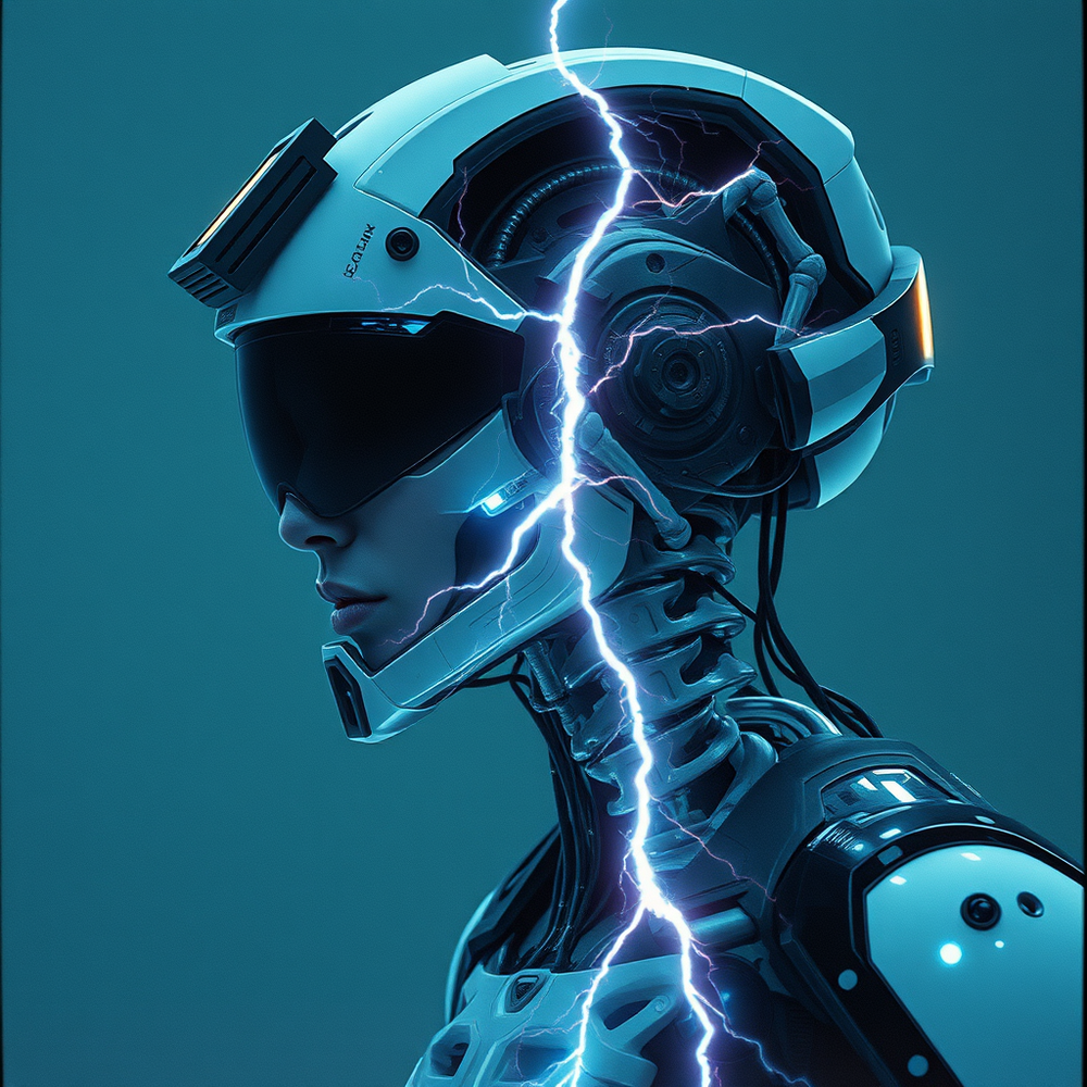 a lightning skeleton superimposed website