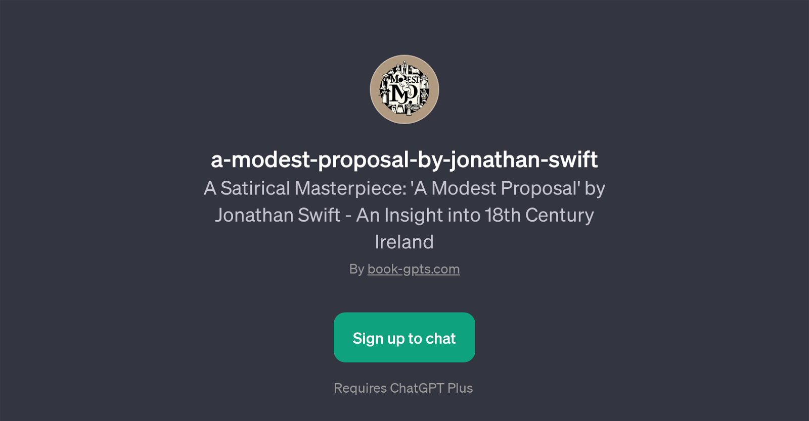 A Modest Proposal - by Jonathan Swift website