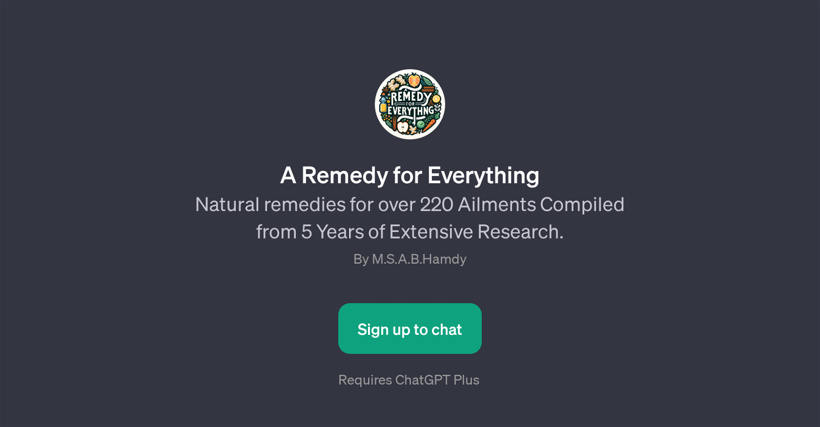 A Remedy for Everything website