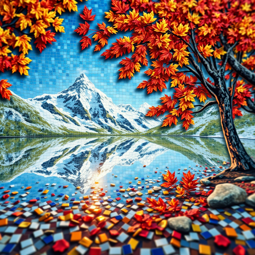 A vibrant 3D mosaic website