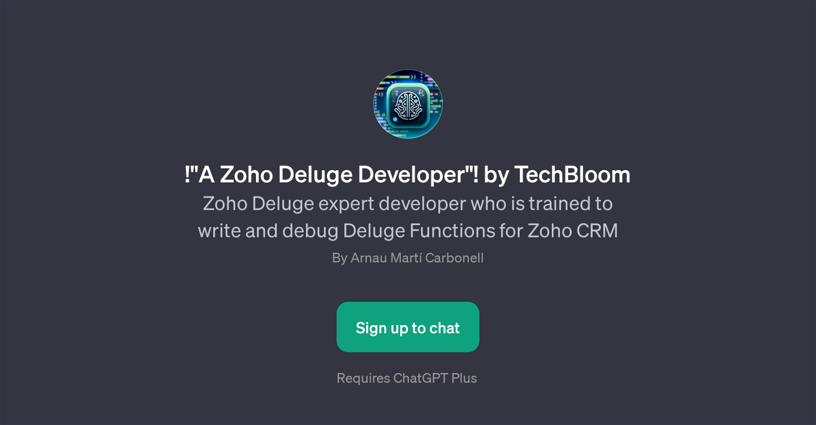 A Zoho Deluge Developer by TechBloom website