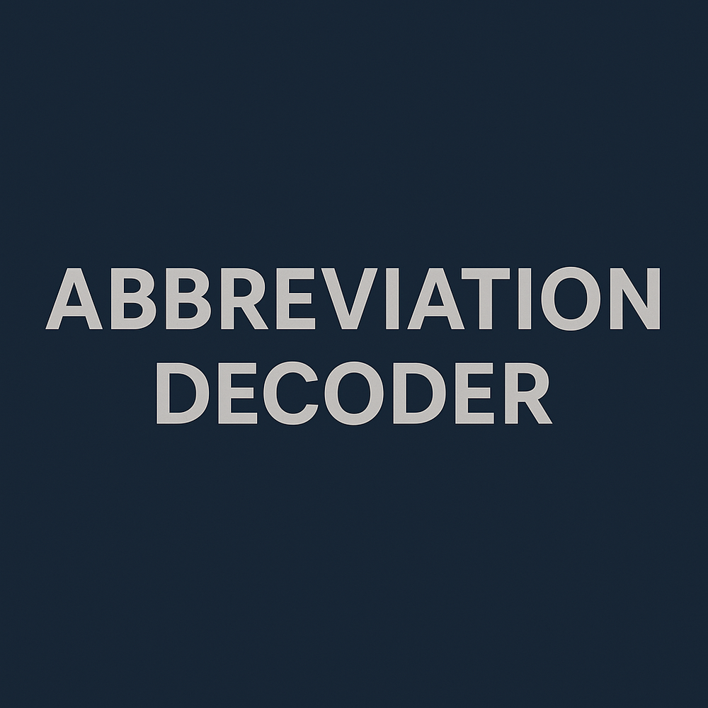 Abbreviation Decoder website