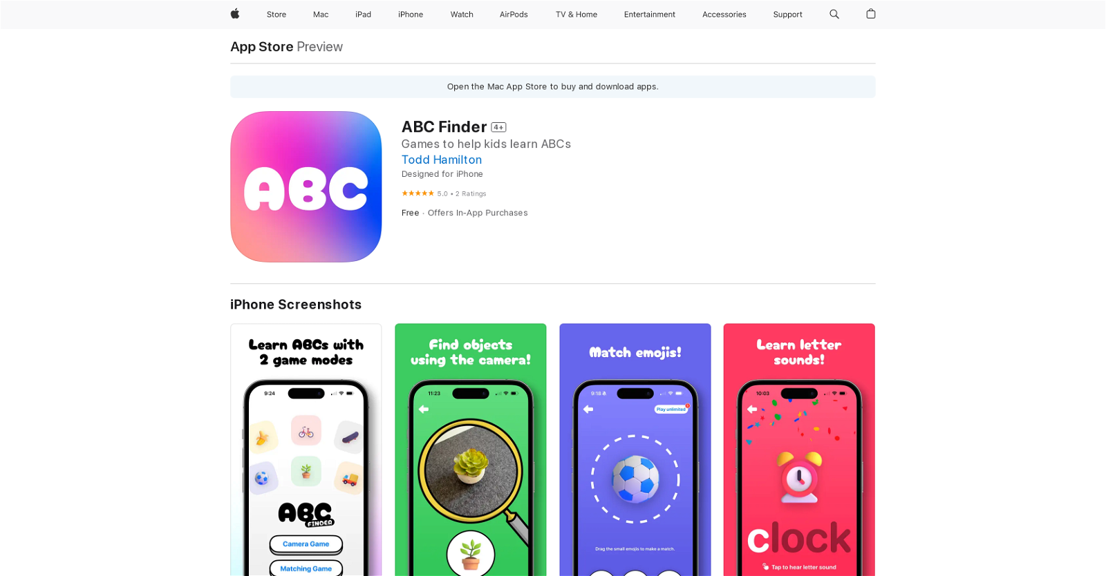 ABC Finder website