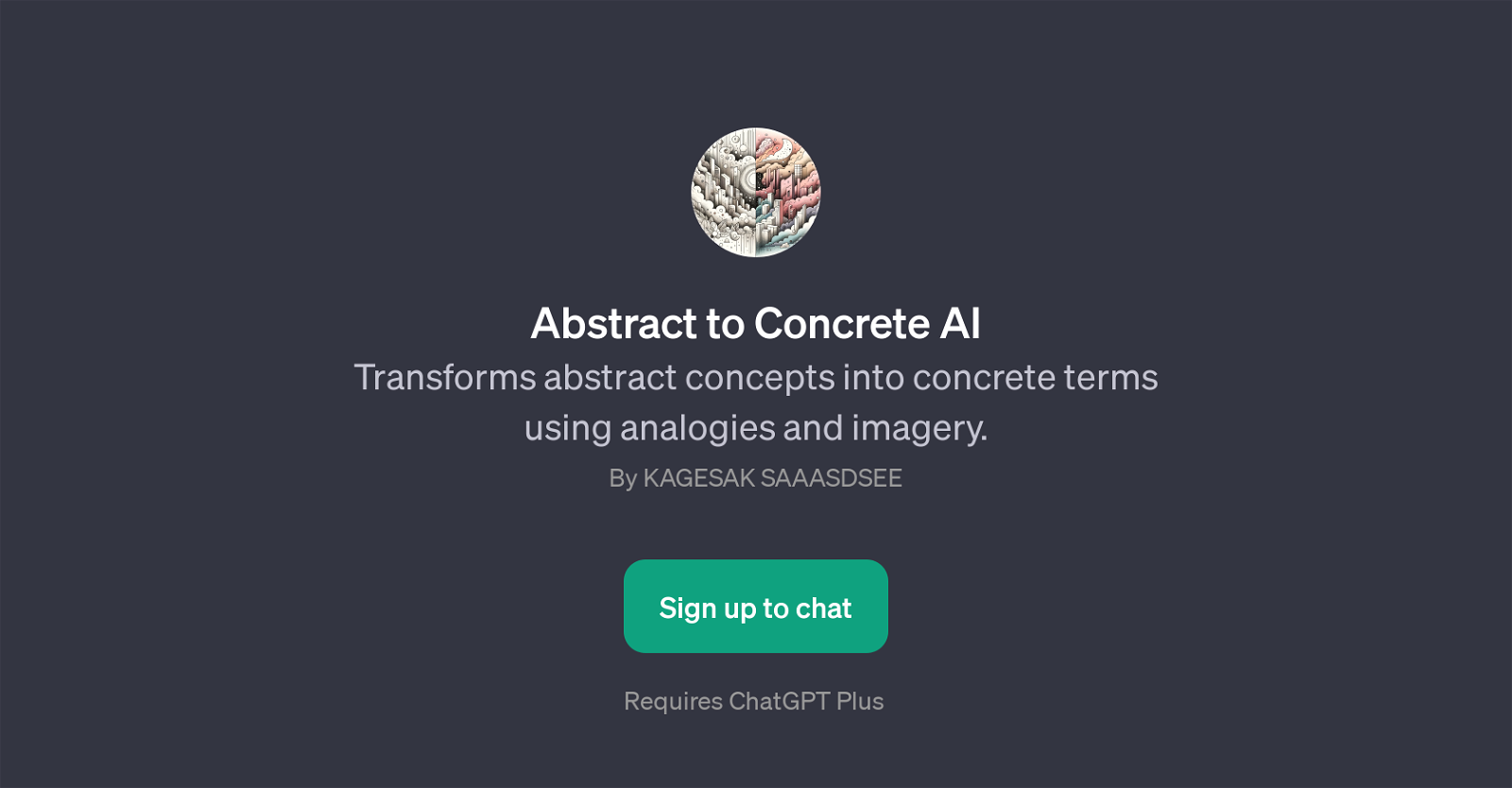 Abstract to Concrete AI website