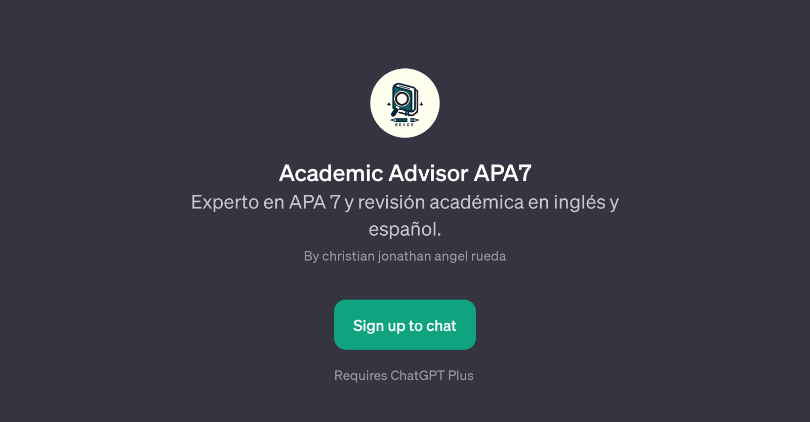 Academic Advisor APA7 website