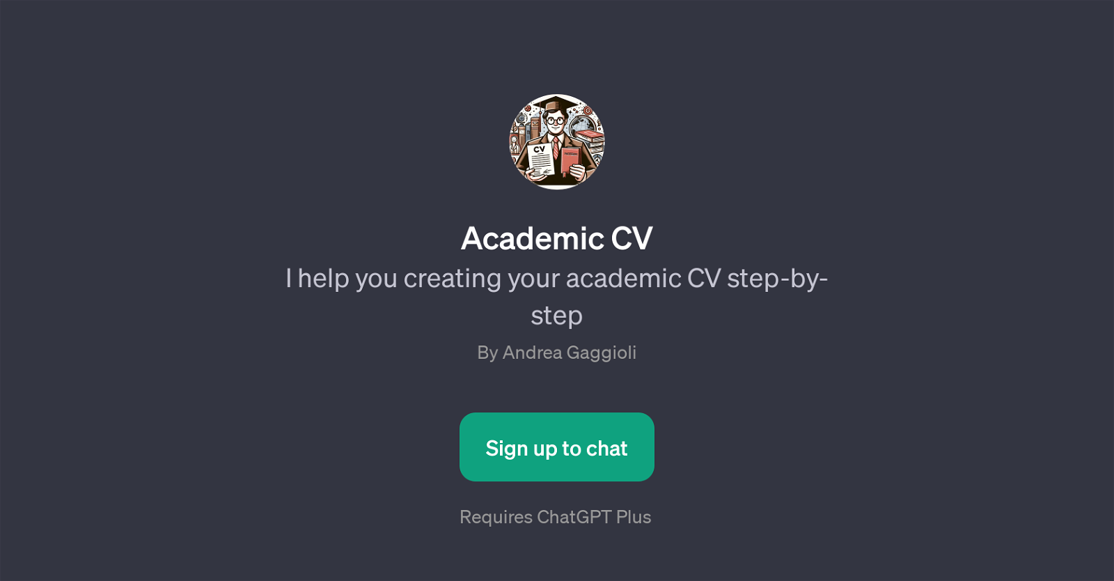 Academic CV website