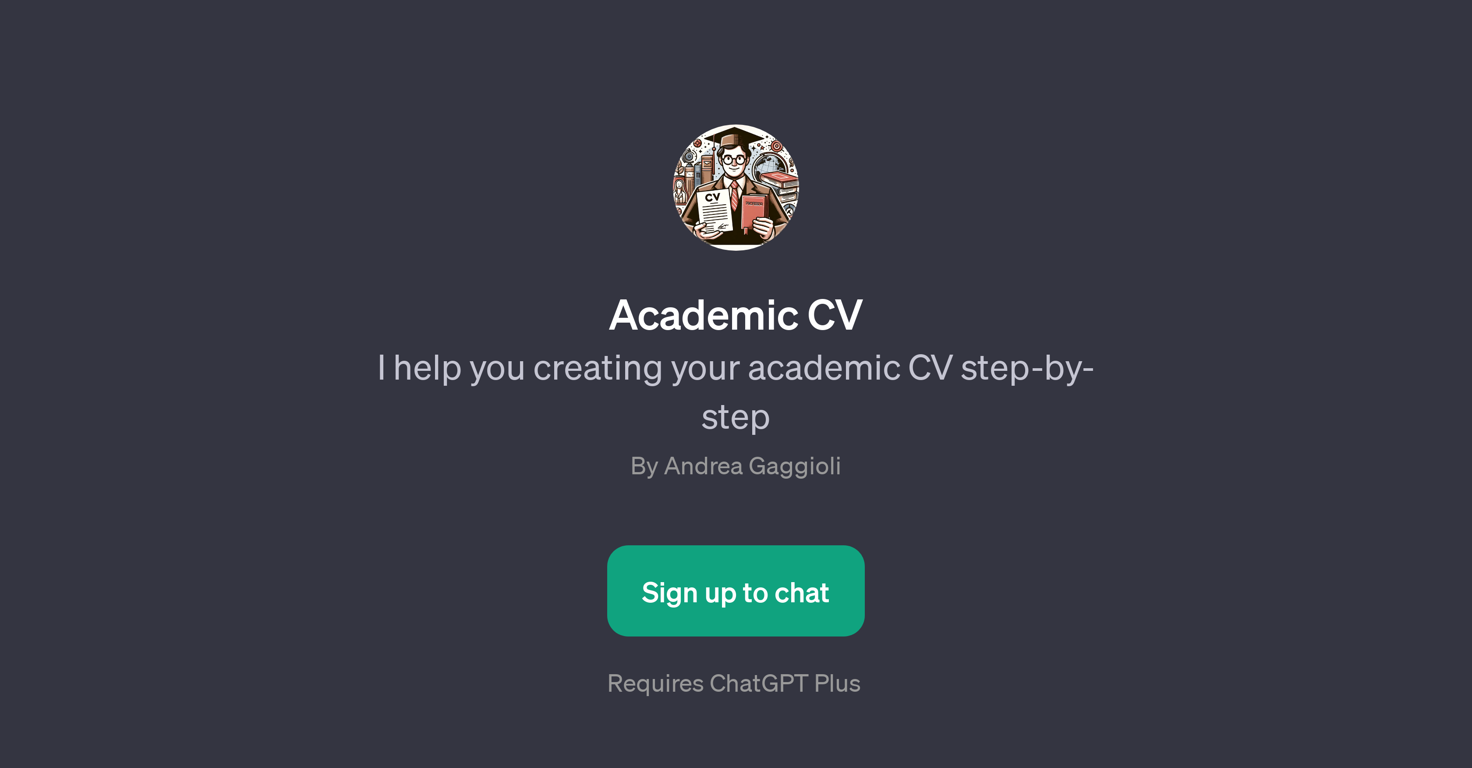 Academic CV website