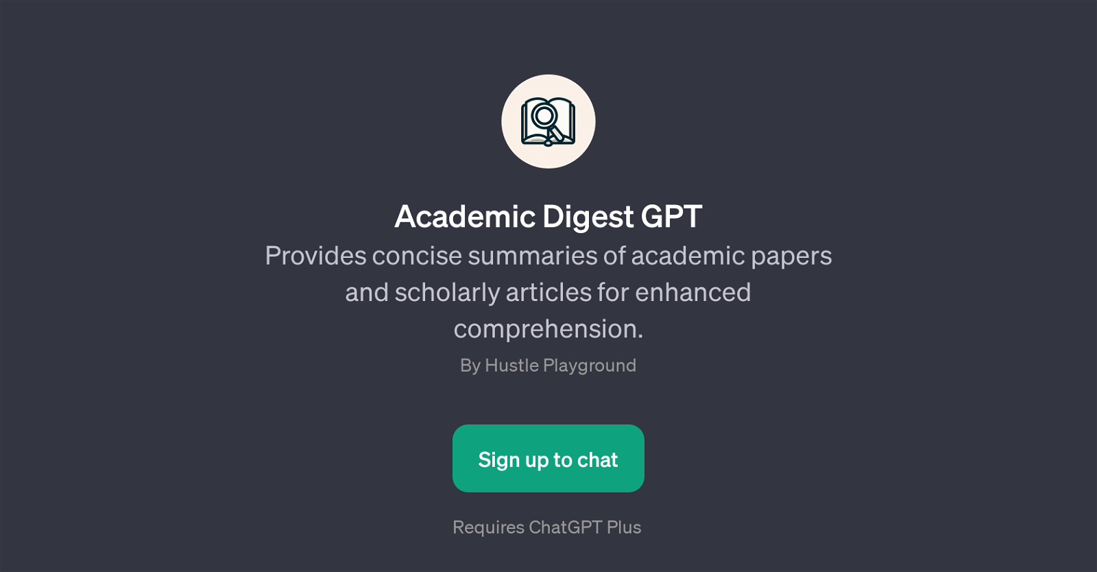 Academic Digest GPT website