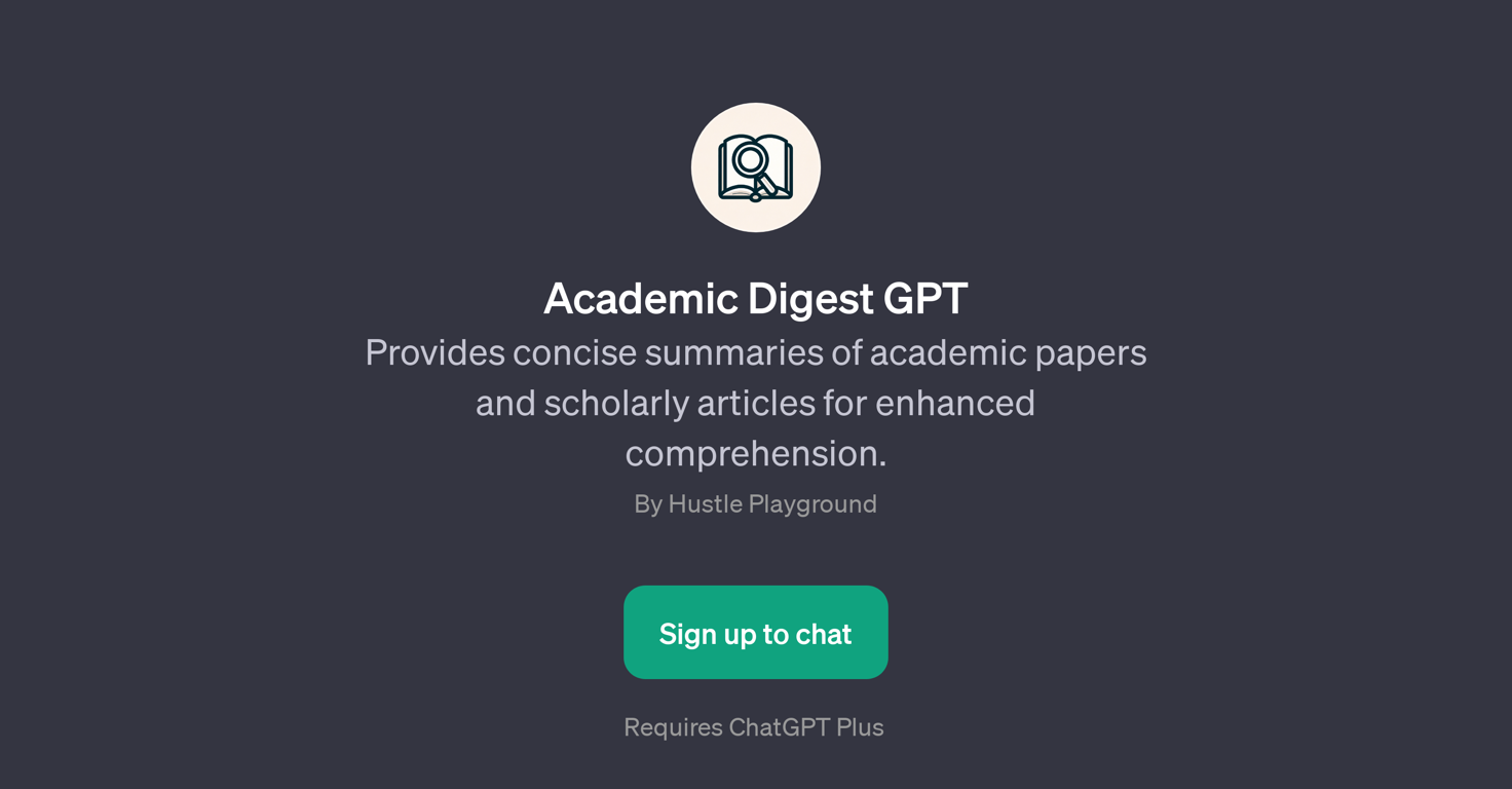 Academic Digest GPT website