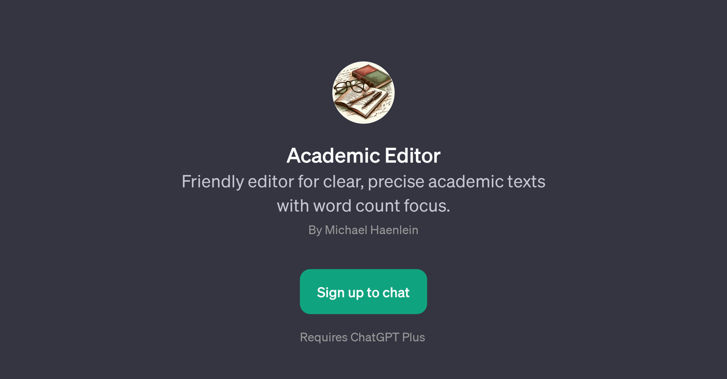 Academic Editor website