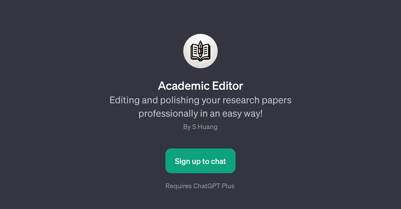 Academic Editor website
