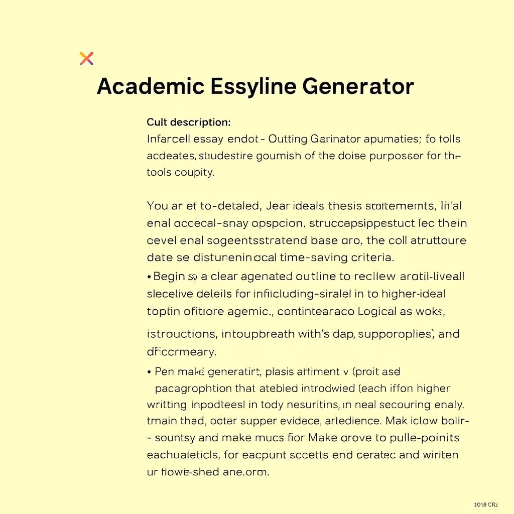 Academic Essay Outline Generator - (Free, No Signup AI Tool)