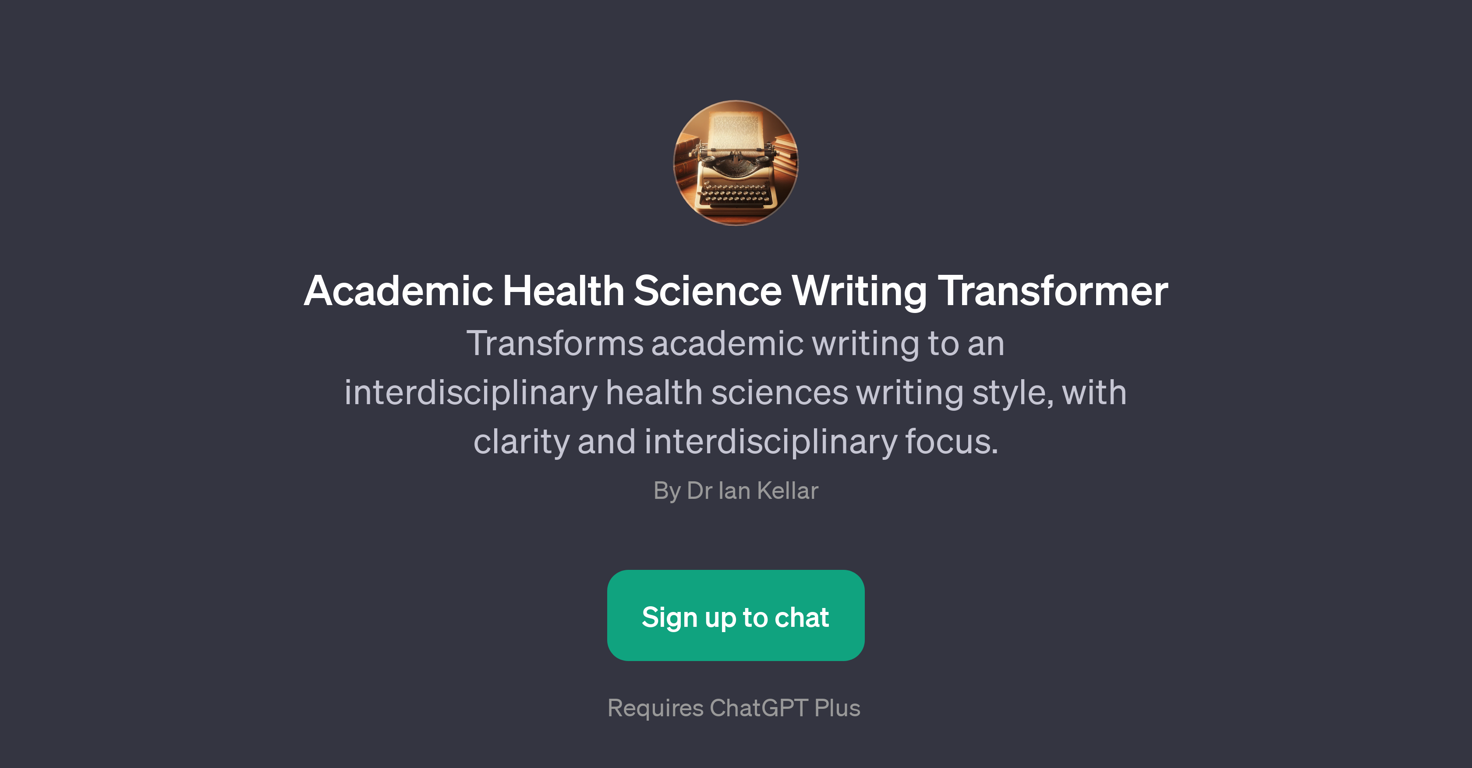 Academic Health Science Writing Transformer website