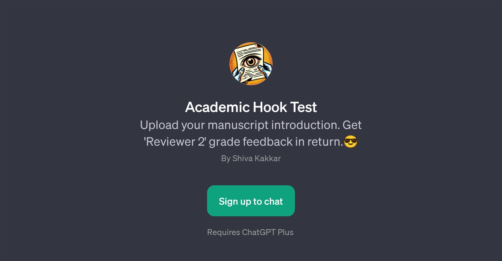 Academic Hook Test website