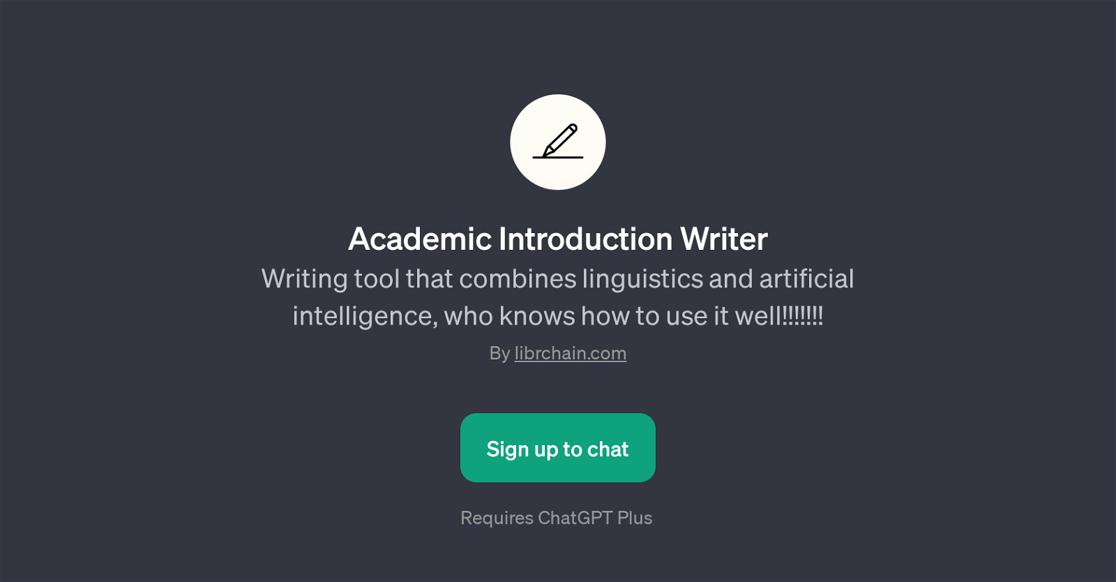 Academic Introduction Writer website