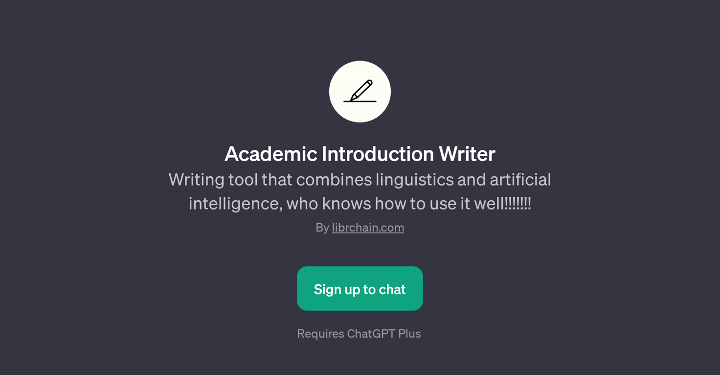 Academic Introduction Writer website