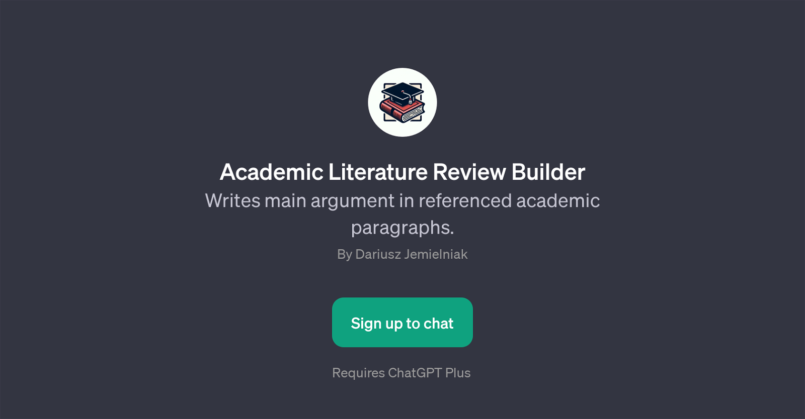 Academic Literature Review Builder website
