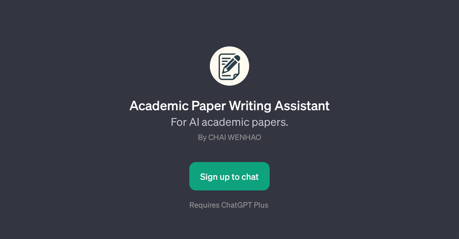 Academic Paper Writing Assistant website