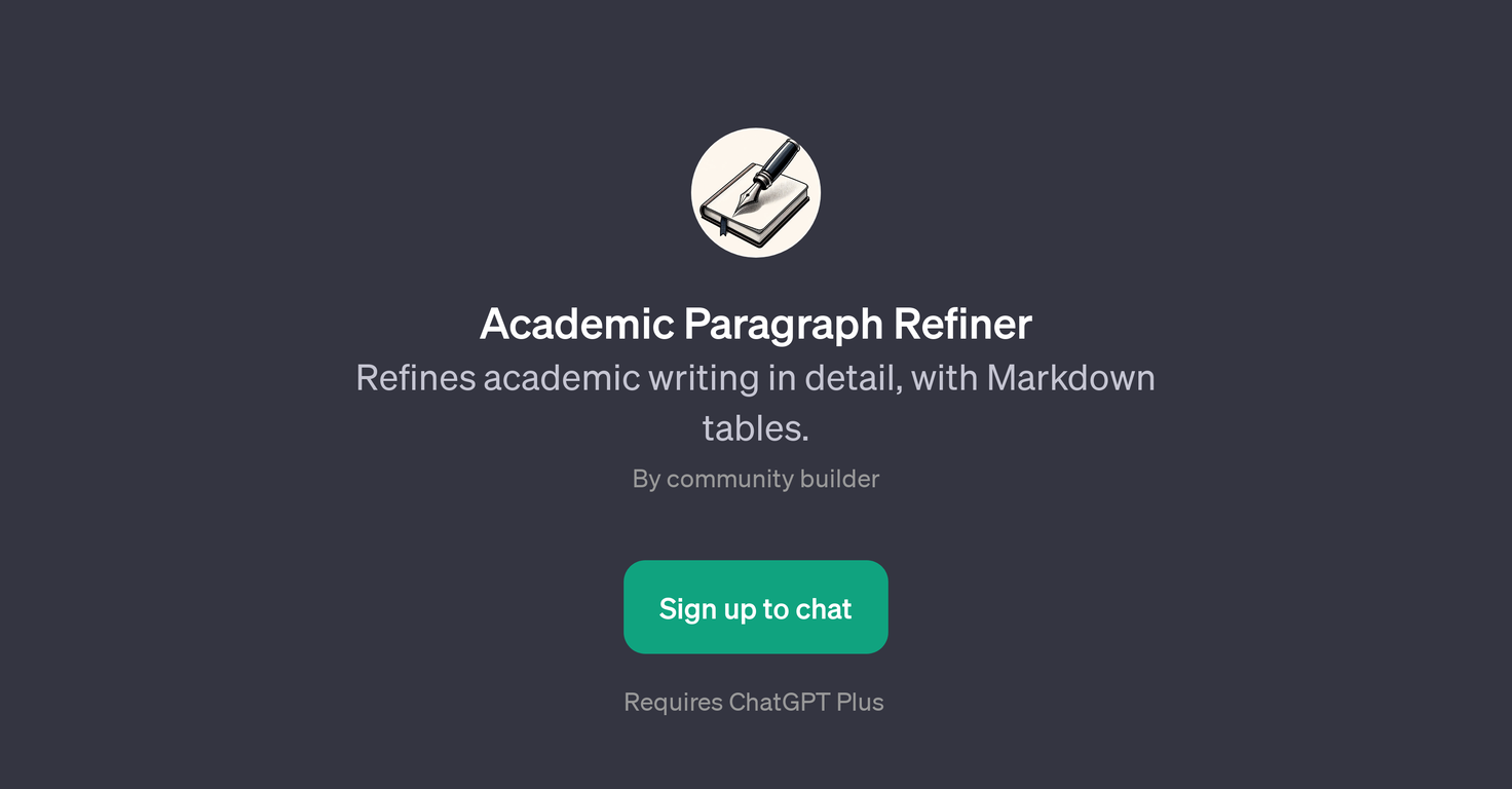 Academic Paragraph Refiner website