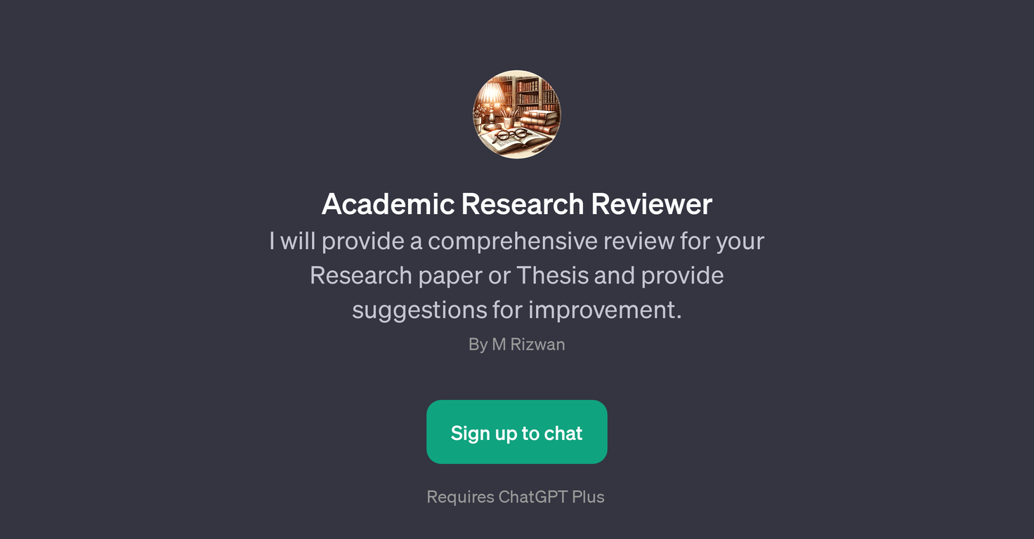 Academic Research Reviewer website