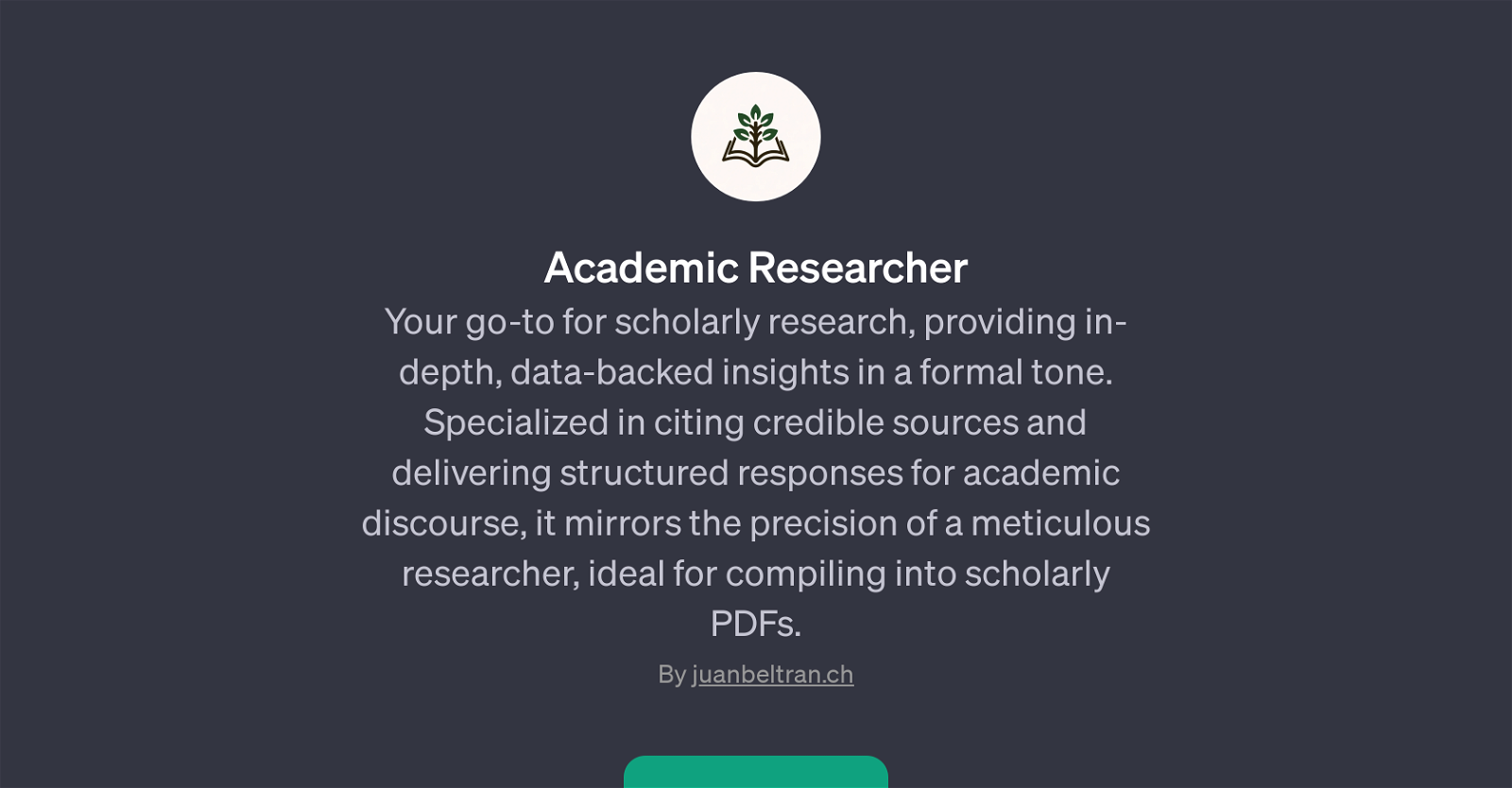 Academic Researcher website