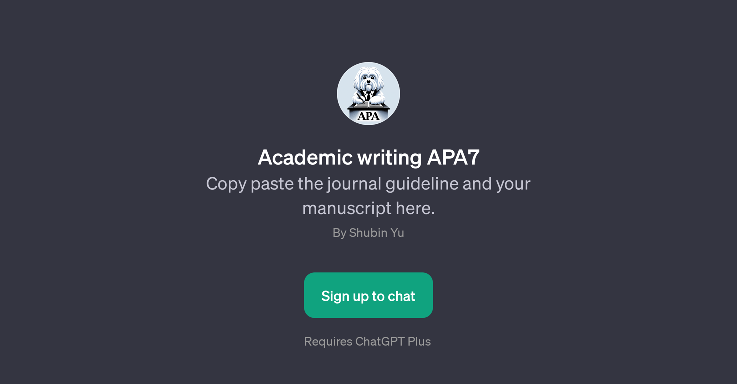 Academic Writing APA7 website
