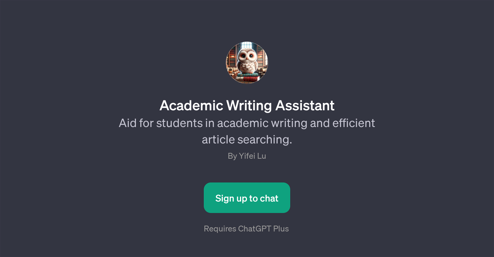 Academic Writing Assistant website