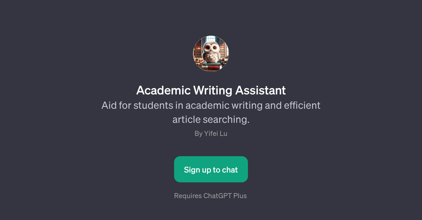 Academic Writing Assistant website