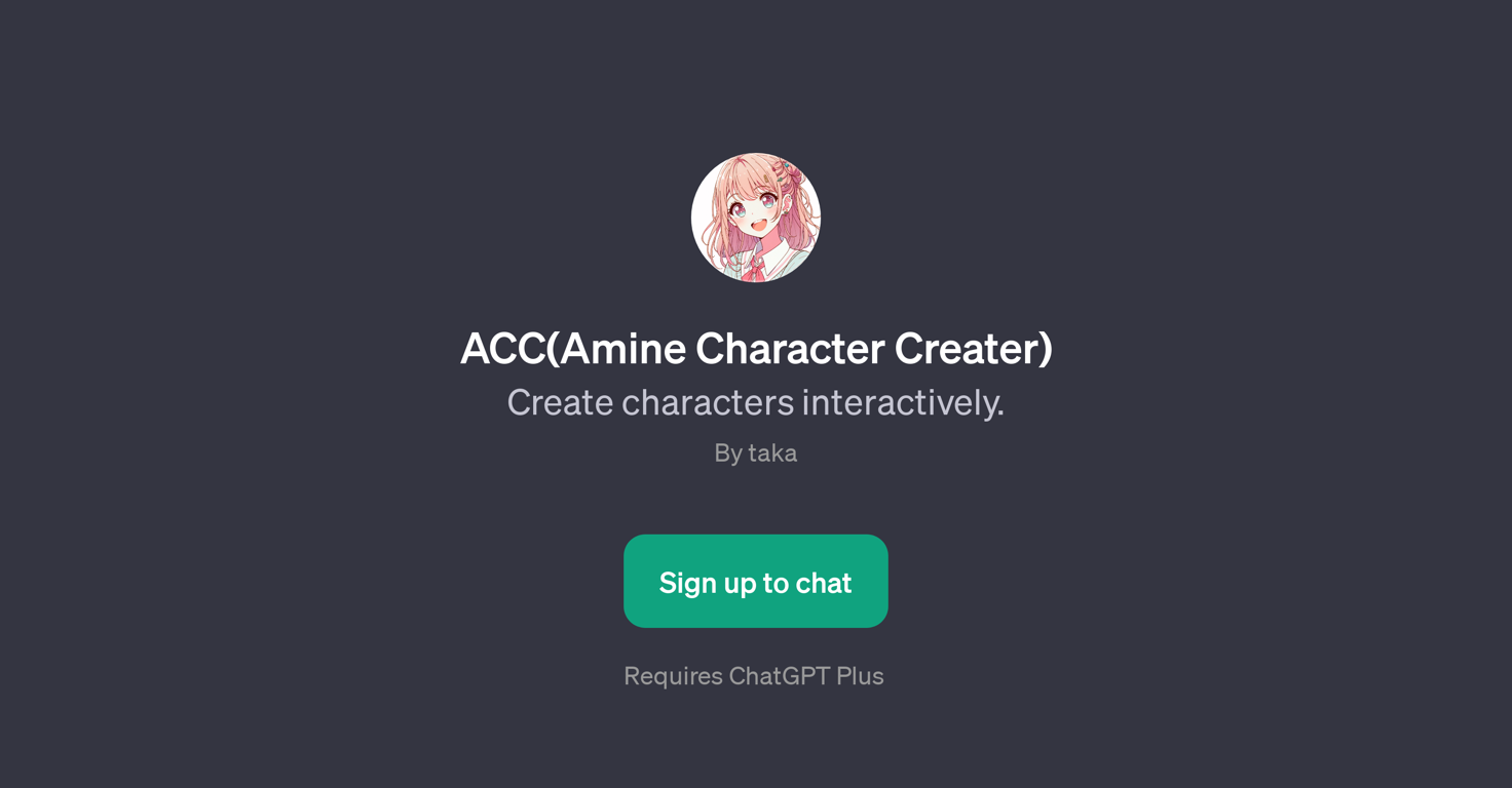 ACC (Amine Character Creater) website