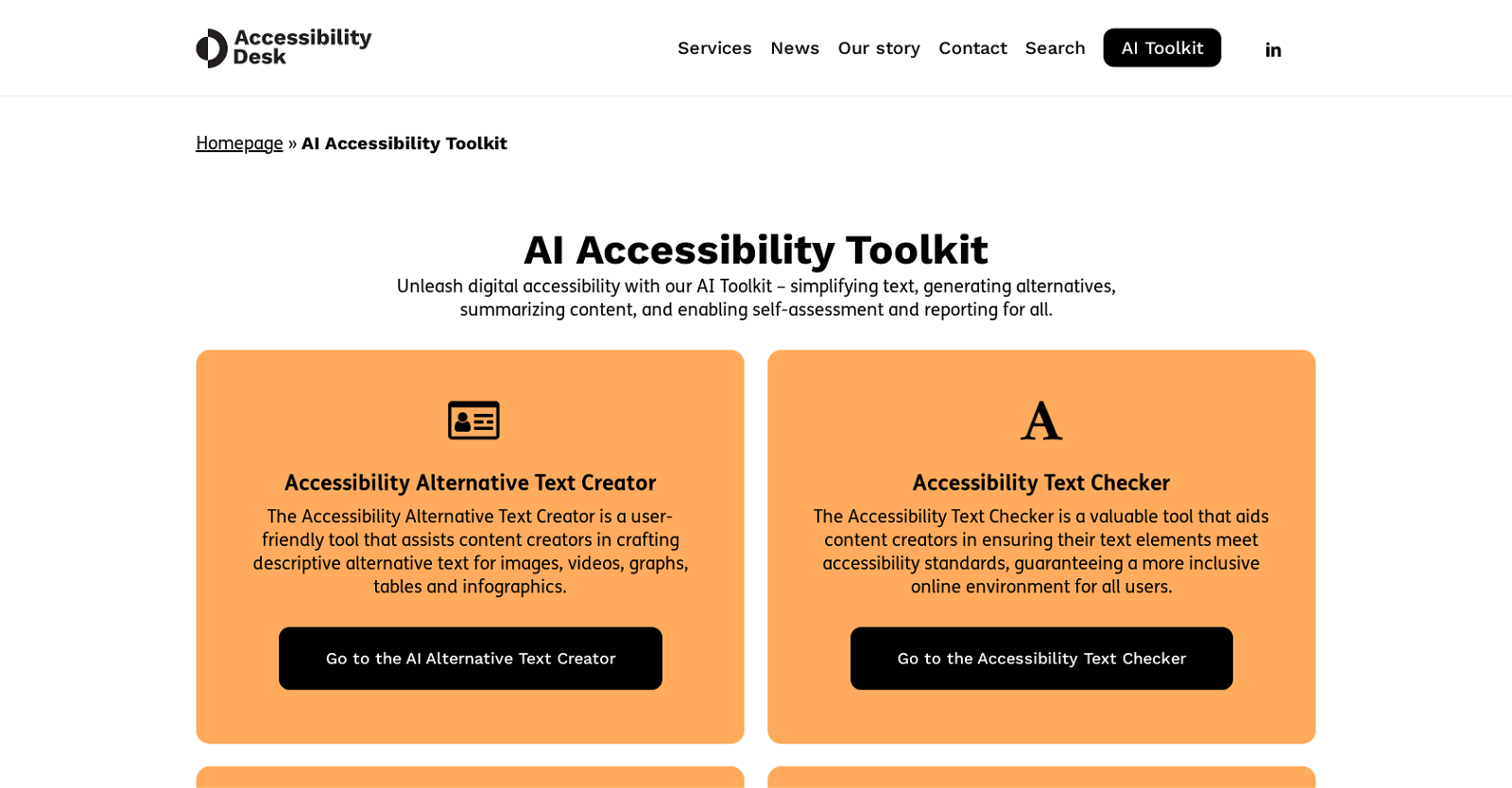 Accessibility Desk website