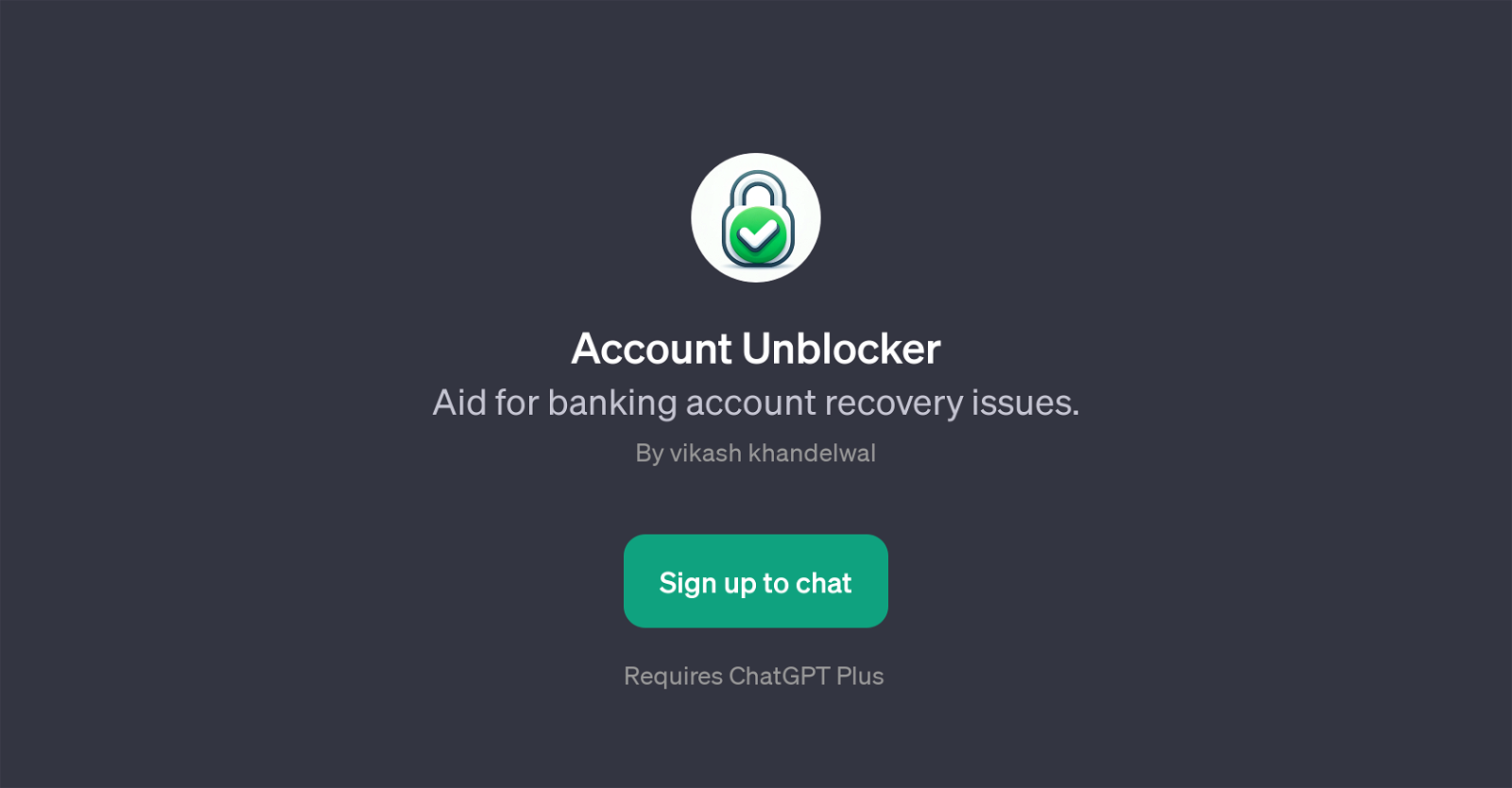 Account Unblocker website