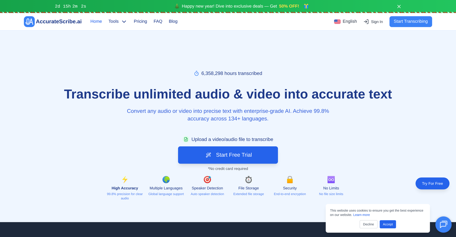 AccurateScribe website