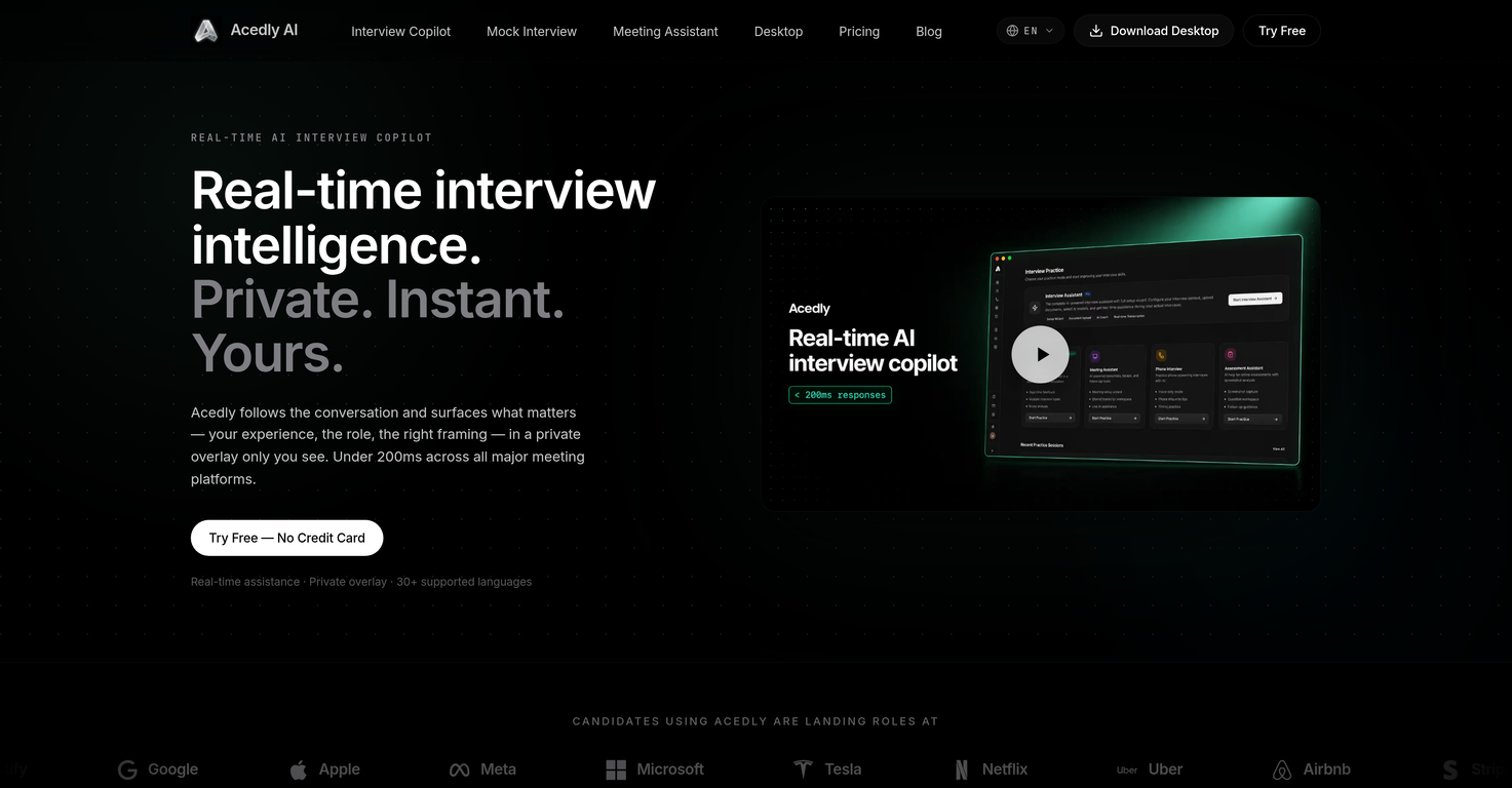 Acedly AI website