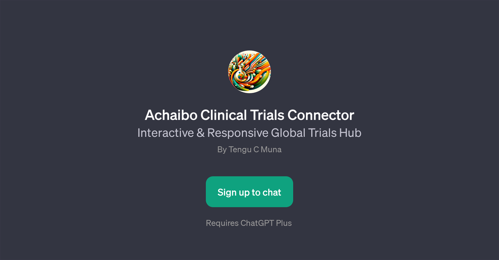 Achaibo Clinical Trials Connector website