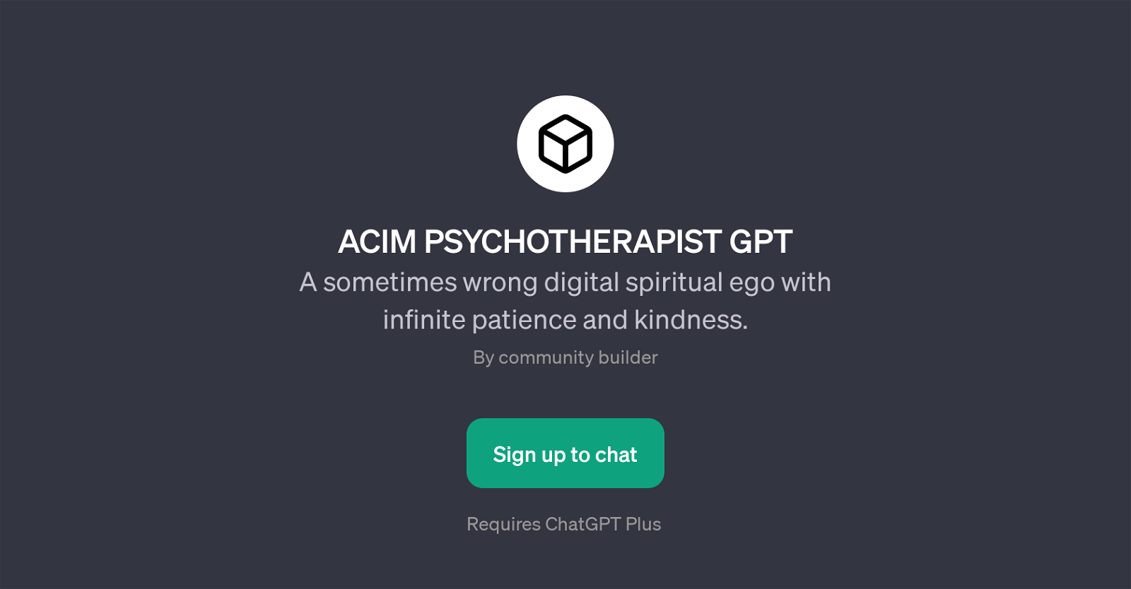 ACIM PSYCHOTHERAPIST GPT website