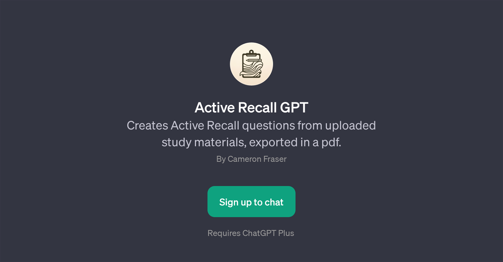 Active Recall GPT website