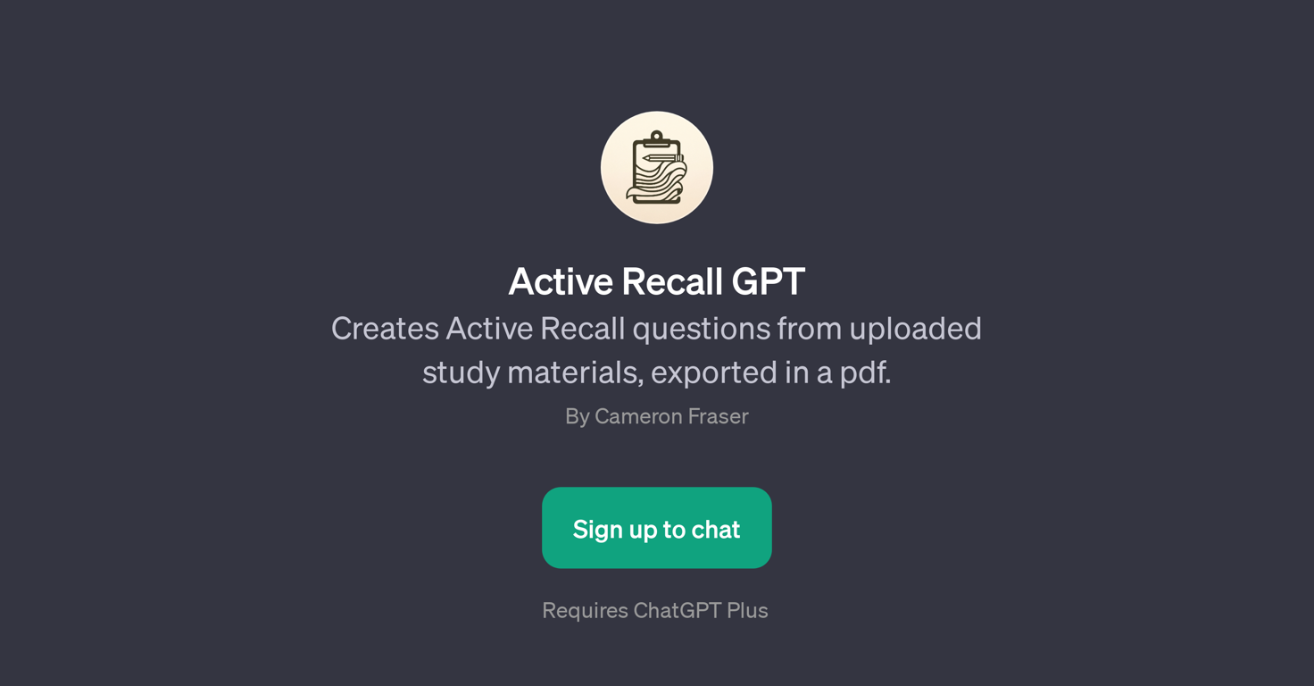 Active Recall GPT website