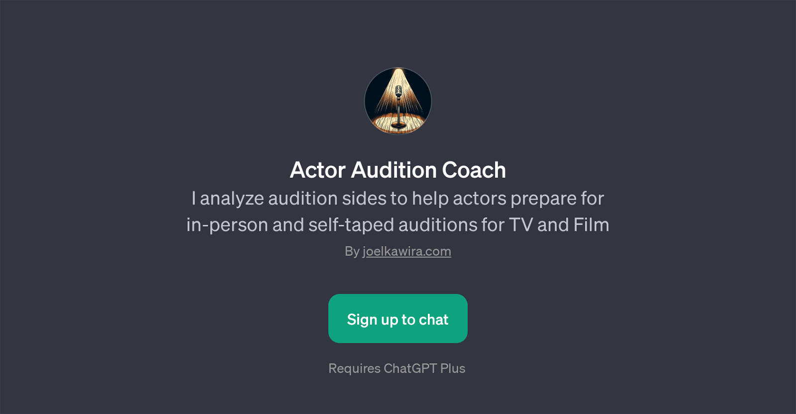 Actor Audition Coach website