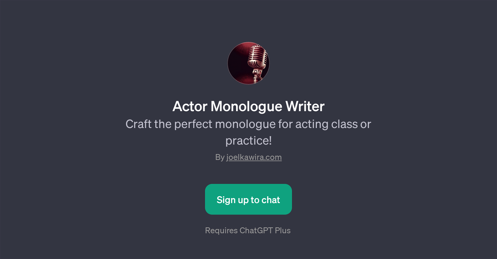 Actor Monologue Writer website