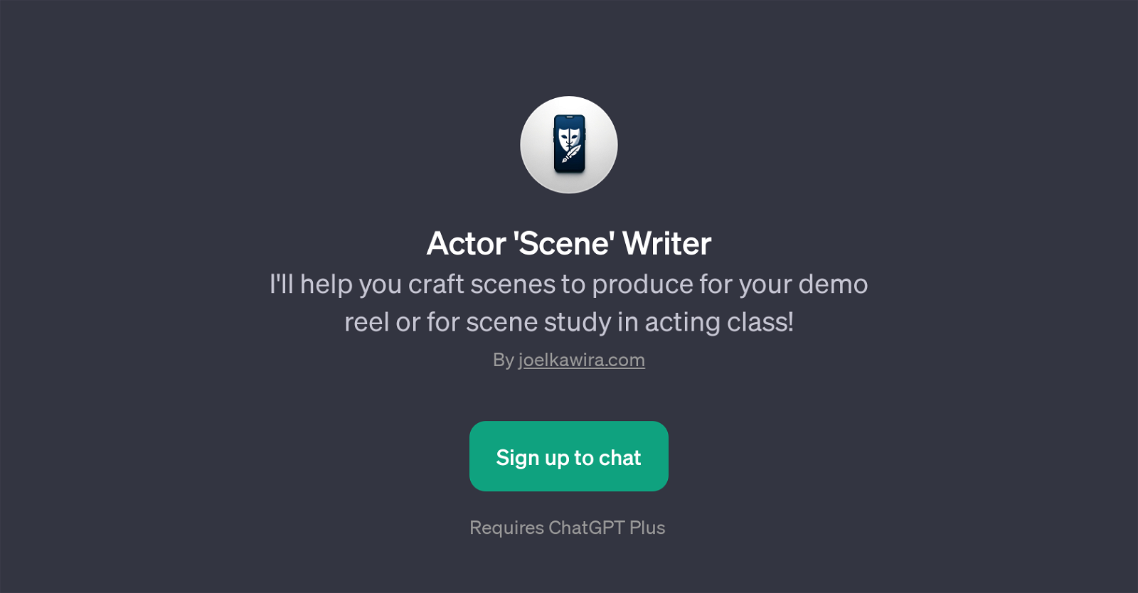 Actor 'Scene' Writer website