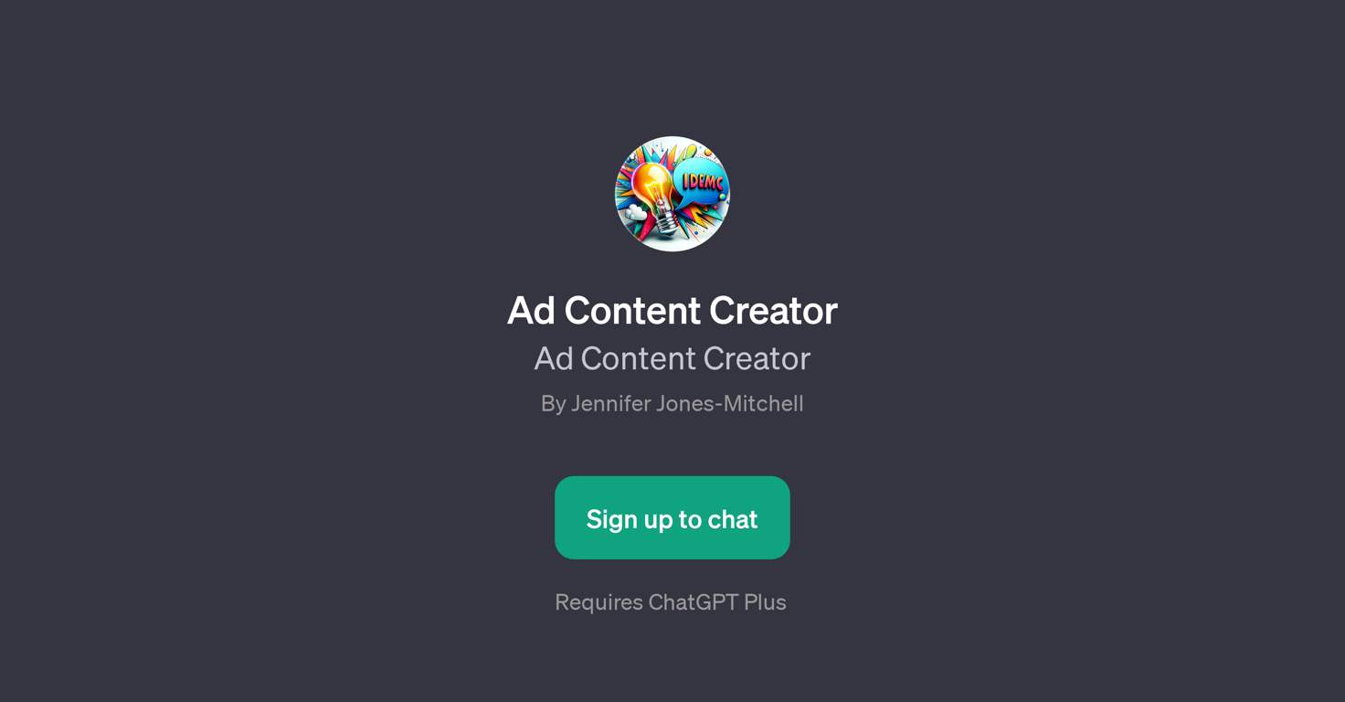 Ad Content Creator website