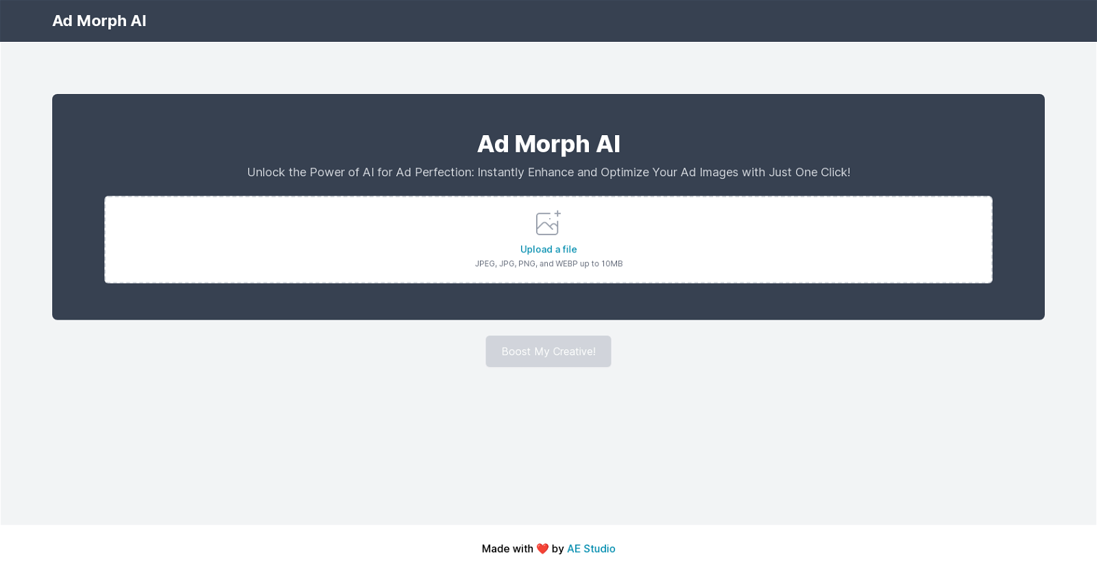Ad Morph website