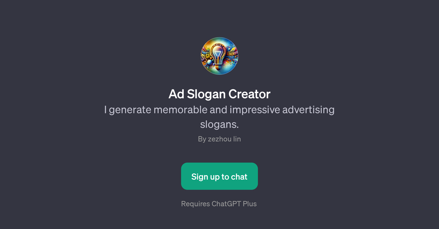 Ad Slogan Creator website