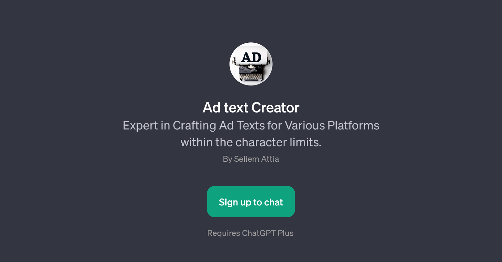 Ad text Creator website