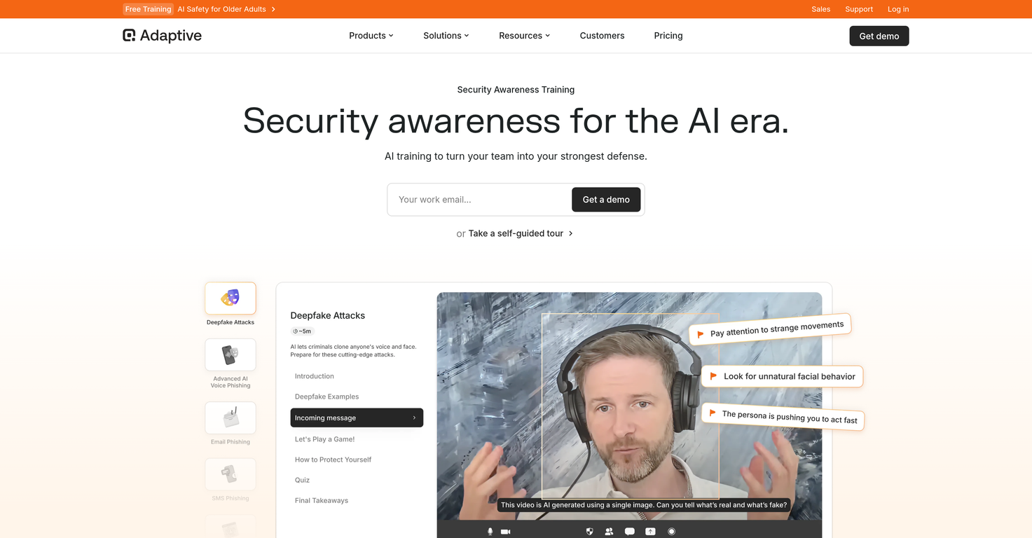 Adaptive Security website
